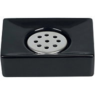 Spirella Soap dish QUADRO, ceramic, black - Soap Dish