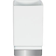 Spirella Toothbrush cup ROMA, silver base, white porcelain - Toothbrush Holder Cup