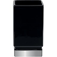 Spirella Toothbrush cup ROMA, silver base, black ceramic - Toothbrush Holder Cup