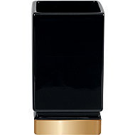 Spirella Toothbrush cup ROMA, gold base, black ceramic - Toothbrush Holder Cup