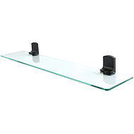Spirella Wall shelf TAKU, steel, glass, 60 cm, mat black - Bathroom Shelf