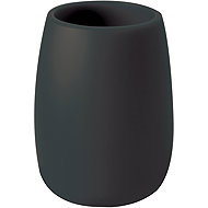 Spirella Brush cup SVEN, polyresin, black - Toothbrush Holder Cup