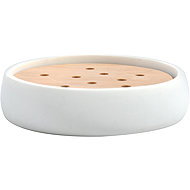 Spirella Soap dish SVEN, polyresin, wood, white - Soap Dish
