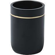 Spirella Toothbrush cup BLY, polyresin, black-gold - Toothbrush Holder Cup