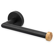 Spirella Toilet paper holder IANA, steel, bamboo, black - Toilet Paper Holder