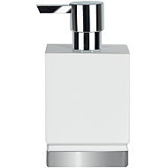 Spirella Soap dispenser ROMA, silver base, 300 ml, white porcelain - Soap Dispenser