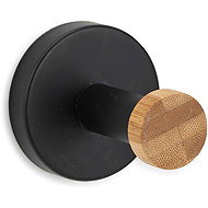 MSV towel hook IANA, matt black, bamboo, diameter 52 × 55 mm - Towel Rack