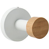 MSV towel hook IANA, matt white, bamboo, diameter 52 × 55 mm - Bathroom Hook