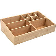 MSV cosmetic organiser ISALYS, bamboo, 10 compartments - Makeup Organiser