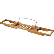 MSV bath tray, bamboo, adjustable length, 70 cm - 91,5 cm - Bathroom Shelf