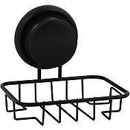 MSV Wall Soap Dispenser with Suction Cup MEGA VENTOUSES, black - Soap Dish
