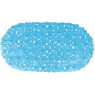 MSV non-slip bath mat Galets, clear blue, 35 × 68 cm - Non Slip Bath Mat