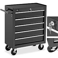 MSW Mobile tool trolley with handle, 5 drawers - Tool trolley