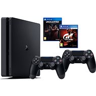 PlayStation 4 1TB Slim + Gran Turismo Sport + Uncharted Lost Legacy + Extra DualShock 4 - Game Console