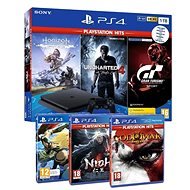 PlayStation 4 Slim 1TB + 6 her (GTS, Uncharted 4, Horizon Zero Dawn, GOW III, Gravity Rush 2, Nioh ) - Game Console