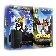 PlayStation 4 - 500GB Slim + 2 Spiele Crash Bandicoot N. Sane Trilogy + Ratchet&Clank - Spielekonsole
