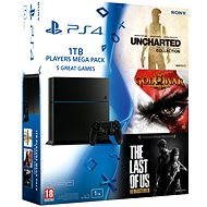 Sony Playstation 4 - 1TB + 5 games (God of War 3 + The Last of Us + Uncharted Collection) - Game Console