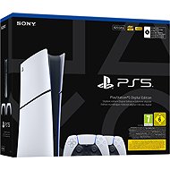 PlayStation 5 (Slim) Digital Edition - 825GB + 2x DualSense Wireless Controller - Game Console