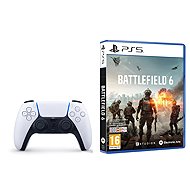 PlayStation 5 DualSense Wireless Controller White + Battlefield 6 - Gamepad