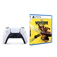 PlayStation 5 DualSense Wireless Controller White + Marvels Wolverine - Gamepad