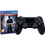 Sony PS4 Dualshock 4 V2 - Black + Uncharted 4: A Thief´s End - Kontroller