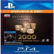 Shadow of War - 2,200 Gold - PS4 SK Digital - Herní doplněk
