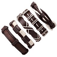 Leather bracelet - set of 5 - H2355 - Bracelet