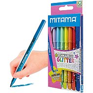 MITAMA with glitter, 3 mm, triangular - set of 8 colours - Felt Tip Pens