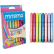 MITAMA mit Glitter JUMBO, 5 mm, rund - Satz mit 8 Farben - Filzstifte