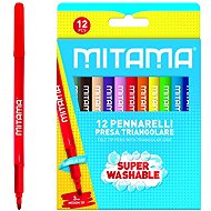 MITAMA washable, 3 mm, triangular - set of 12 colours - Felt Tip Pens