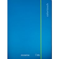 MITAMA A4 mit Gummiband und Klappen, metallic hellcyan - Dokumentenmappe