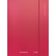 MITAMA A4 with elastic band and flaps, metallic dark pink - Document Folder