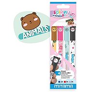 MITAMA Spinny Pen, 0.7/0.35 mm, vymazatelný, Animal - sada 4 ks - Roller