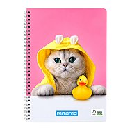 MITAMA A4, linkovaný, 60 listů, kočka - Notepad