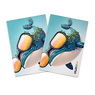MITAMA Velryba, A4, čtverečkovaný, 42 listů - balení 2 ks - Exercise Book