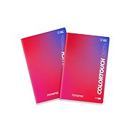 MITAMA, A4, linkovaný s okraji, 54 listů, růžovo-modrý - balení 2 ks - Exercise Book
