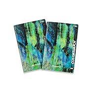 MITAMA, A4, linkovaný s okraji, 54 listů, černo-tyrkysový - balení 2 ks - Exercise Book