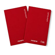 MITAMA, A5, linkovaný, 42 listů, červený - balení 2 ks - Exercise Book