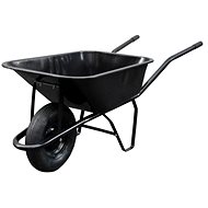 M. A. T. Construction wheelbarrow 80l, inflatable wheel, black, assembled - Construction wheelbarrow