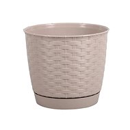 Prosperplast RATOLLA ROUND 21.7 v. 14.2cm, 3.4l, dark beige - Flower Pot