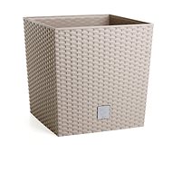 Prosperplast RATO LOW 20x20x20.2cm, 5 / 6.8l, dark beige - Flower Pot