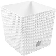 Prosperplast RATO LOW 20x20x20.2cm, 5/6.8l, White - Flower Pot