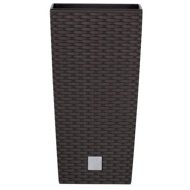 PROSPERPLAST Pot holder RATO SQUARE 20 x 20 x 37.6 cm, 5/11, volume 4 l, brown - Decorative Planter