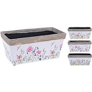 M. A. T. decorative packaging 26x12,5x12cm with print, ceramic, mix of decors - Decorative Planter