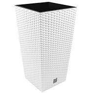 RATO SQUARE 32,5x32,5x61cm, 21 / 49l, WHITE (S449) - Decorative Planter