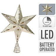 M.A.T. špička na stromek 10LED HVĚZDA 35x23cm s časovačem ZLA - Vánoční ozdoby