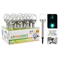 solar lamp KOULE w.8cm, h.34cm, 1LED, clear - Garden Lighting