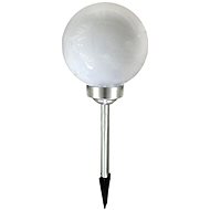 Solar lamp KOULE 20cm h.52cm, 4LED WHITE - Garden Lighting