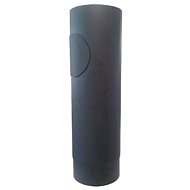 Eurometal smoke pipe with opening 145mm/ 500 t.1,5mm BLACK - Flue Pipe