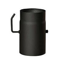 Eurometal smoke pipe with flap 180mm/ 250 t.1,5mm BLACK - Flue Pipe